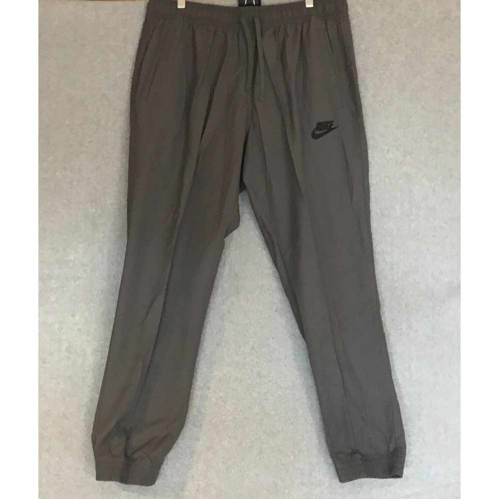 NWT Nike Training Athletic Pants Men XXL Slim Fit Gray Nylon Cotton Elastic Cuff